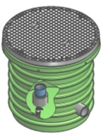 Vodotěsná  šachta pro studnu včetně prostupu COMPACT 4 1/2''